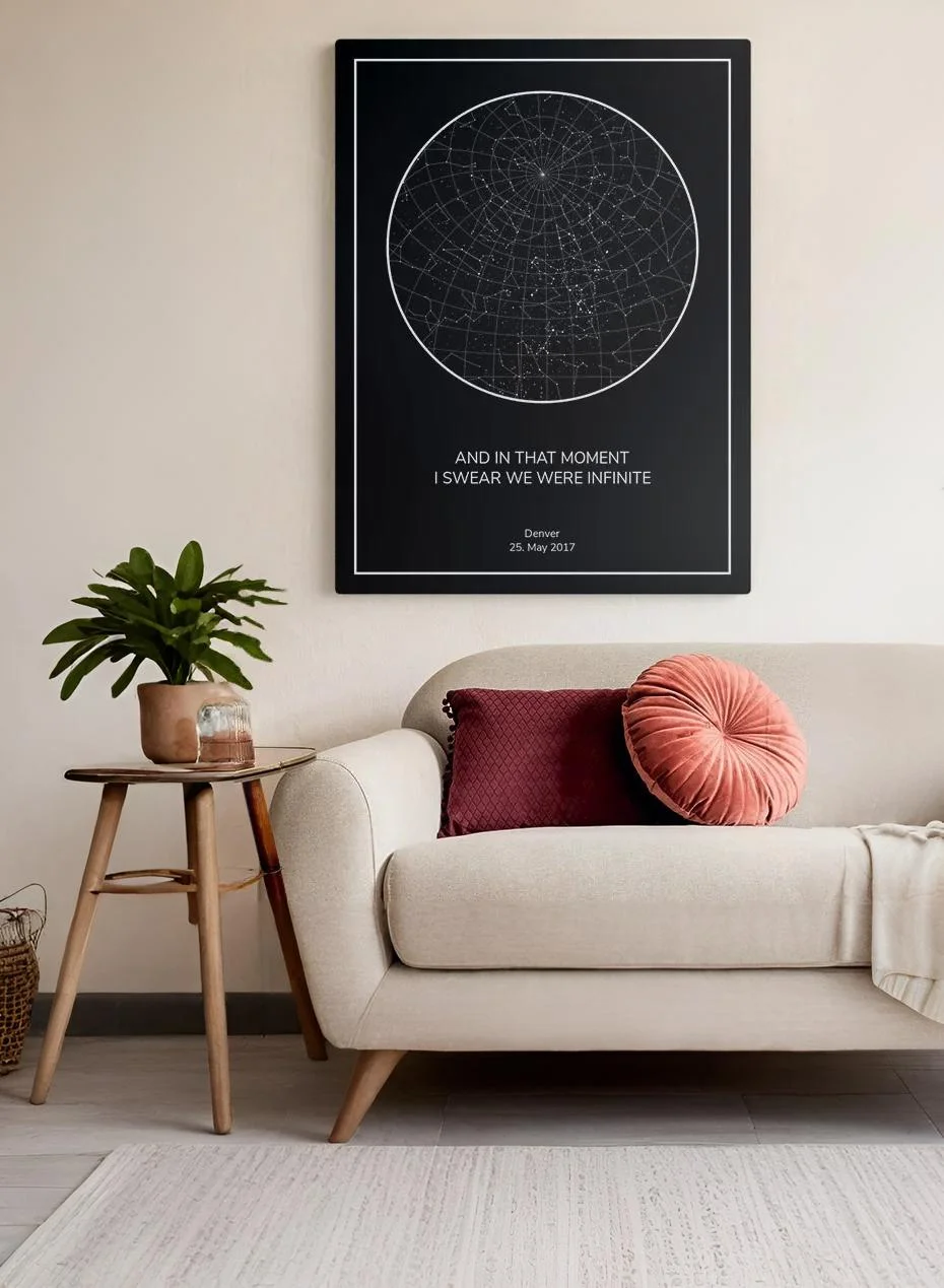 Mapa de estrellas el día que nací